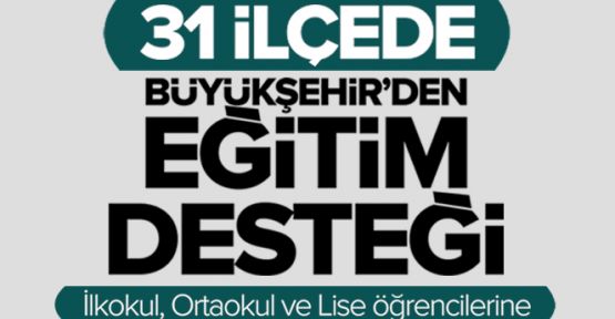 Konya Büyükşehir' den eğitim yardımı desteği, 2016 2017