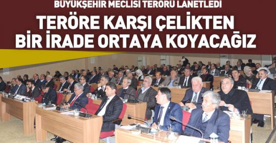 Konya'da Büyükşehir Meclisi Terörü Lanetledi